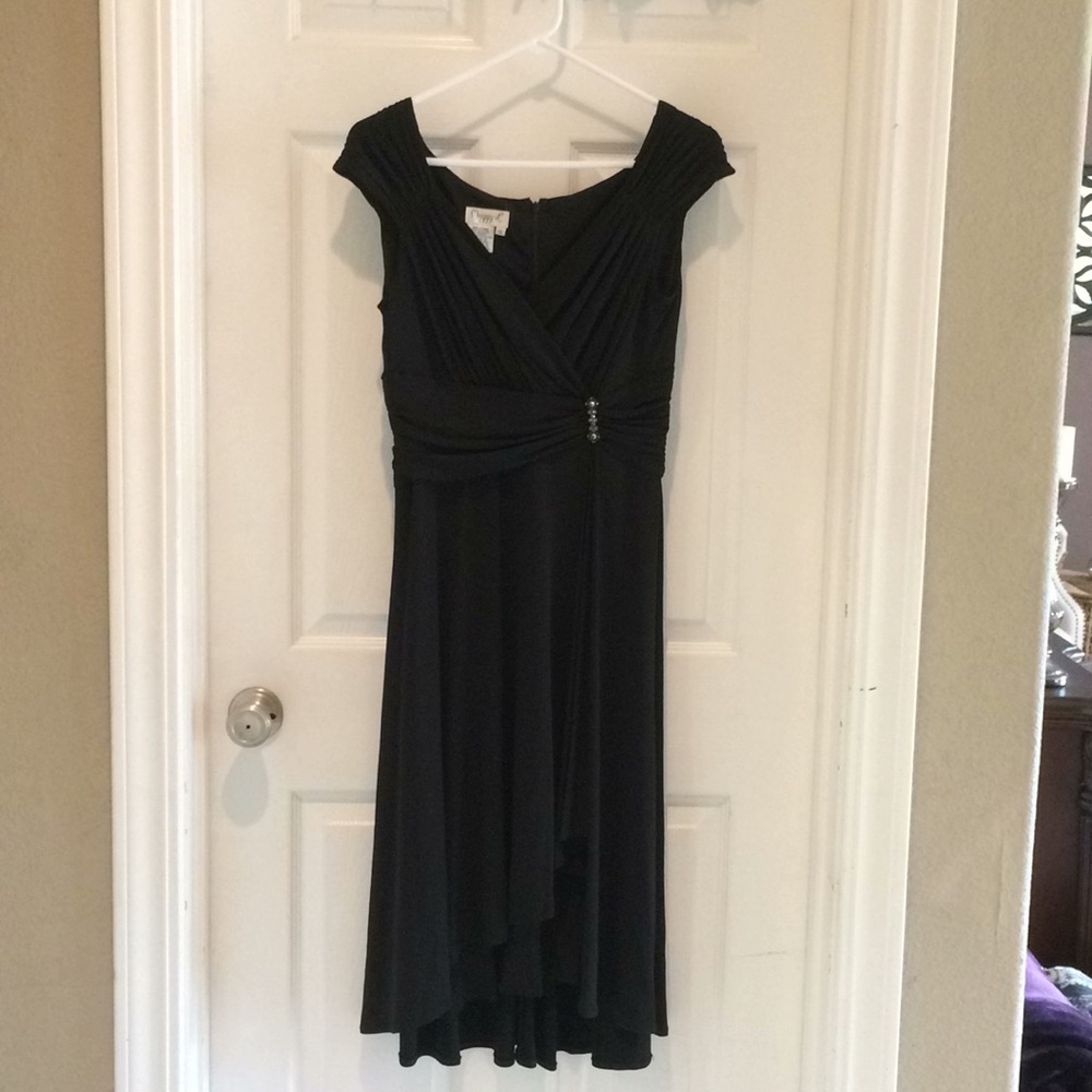 Black Special Occasion Dress Rouched